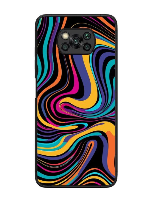 Psychedelic Swirl Glossy Soft Edge Case for Poco X3 Chachhi