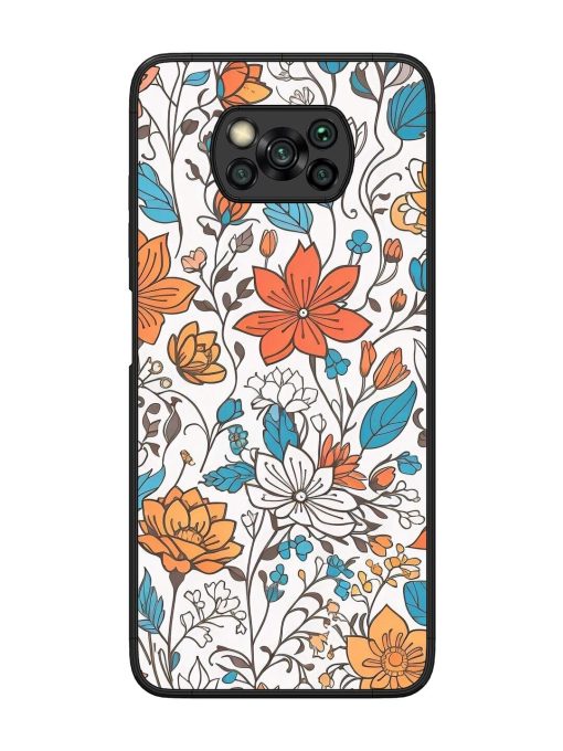 Floral Symphony Glossy Soft Edge Case for Poco X3 Chachhi