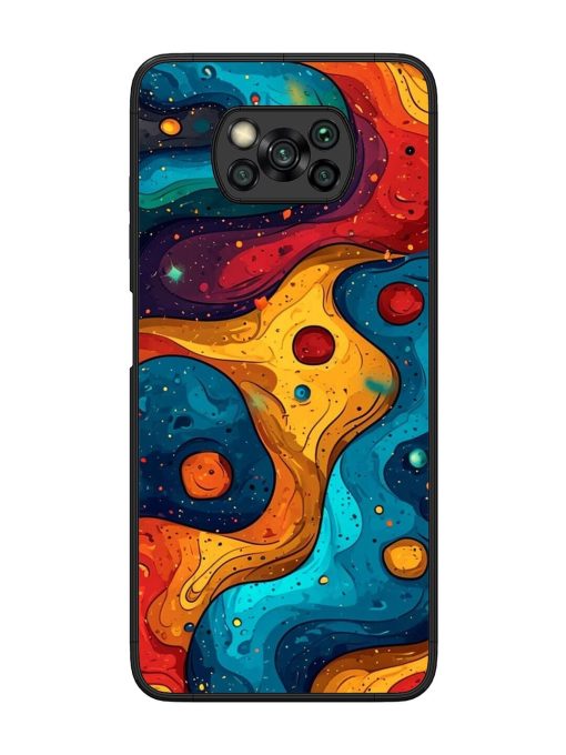 Cosmic Swirl Glossy Soft Edge Case for Poco X3 Chachhi