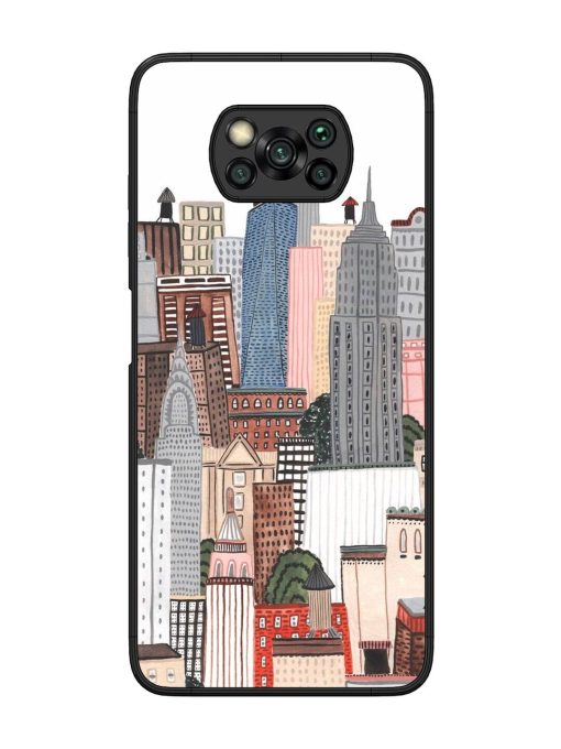 Cityscape Dreams Glossy Soft Edge Case for Poco X3 Chachhi