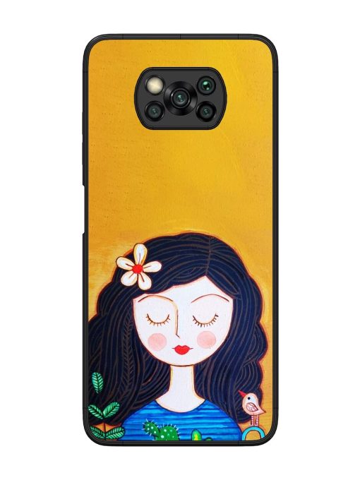 Girl Illustration Glossy Soft Edge Case for Poco X3 Chachhi