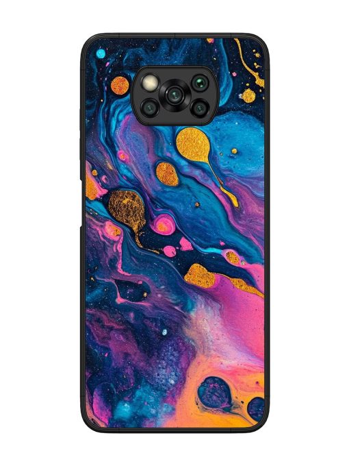 Cosmic Swirl Glossy Soft Edge Case for Poco X3 Chachhi