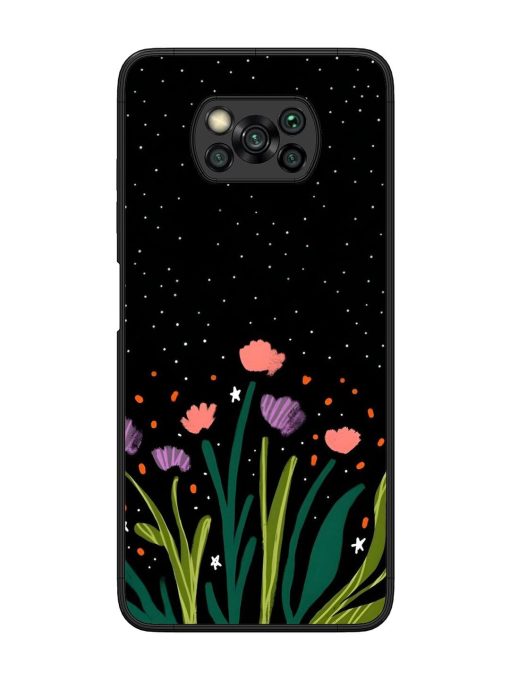 Midnight Bloom Glossy Soft Edge Case for Poco X3 Chachhi