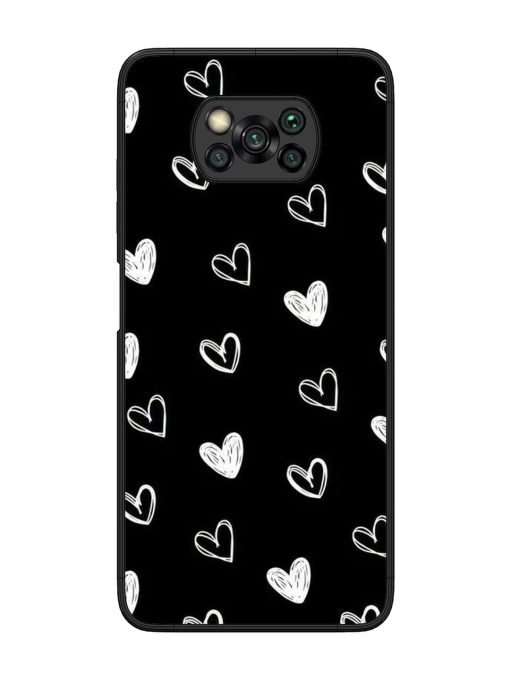 Scattered Hearts Glossy Soft Edge Case for Poco X3 Chachhi