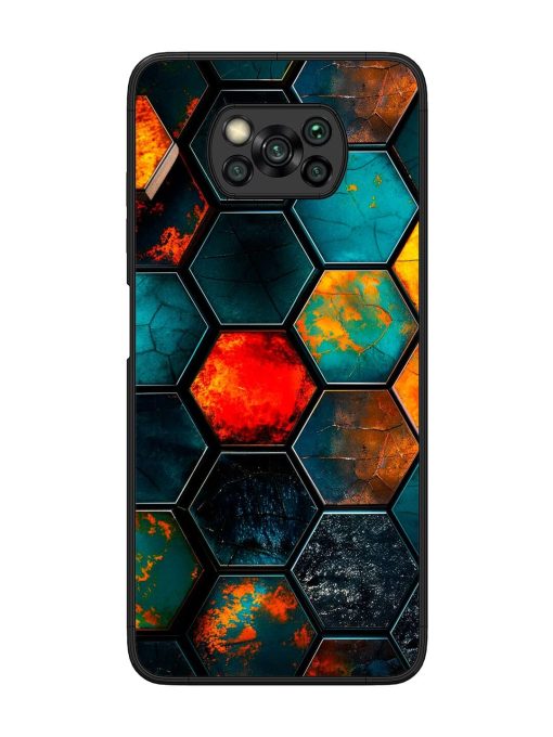 Hexagon Hive Glossy Soft Edge Case for Poco X3 Chachhi