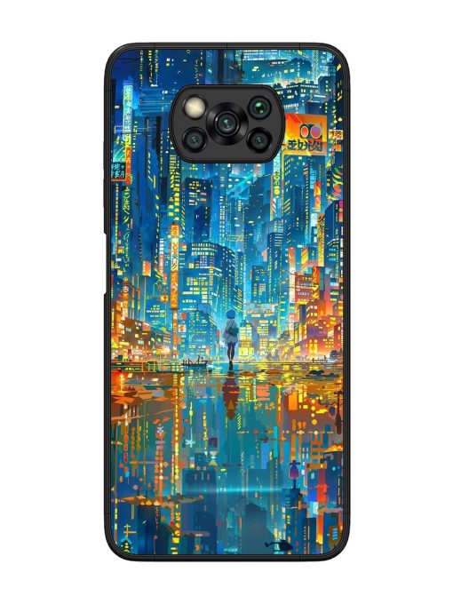 Neon Metropolis Glossy Soft Edge Case for Poco X3 Chachhi