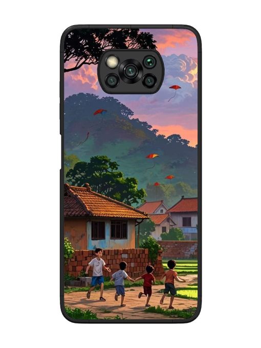 Sunset Play Glossy Soft Edge Case for Poco X3 Chachhi