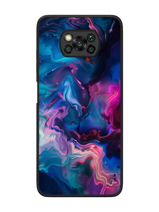 Cosmic Swirl Glossy Soft Edge Case for Poco X3 Chachhi