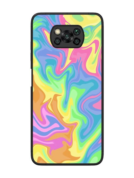 Whimsical Swirl Glossy Soft Edge Case for Poco X3 Chachhi