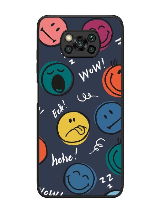 Emoticon Parade Glossy Soft Edge Case for Poco X3 Chachhi