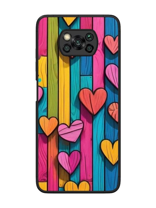 Rainbow Of Hearts Glossy Soft Edge Case for Poco X3 Chachhi