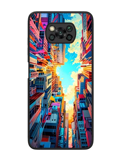 Skyward City Glossy Soft Edge Case for Poco X3 Chachhi