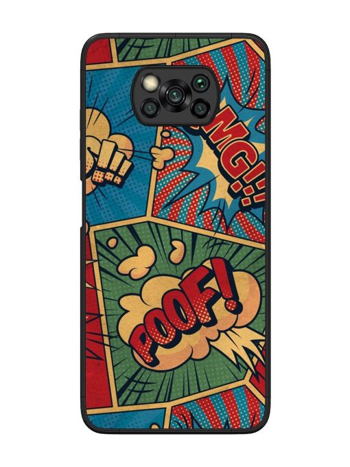 Comic Book Chaos Glossy Soft Edge Case for Poco X3 Chachhi