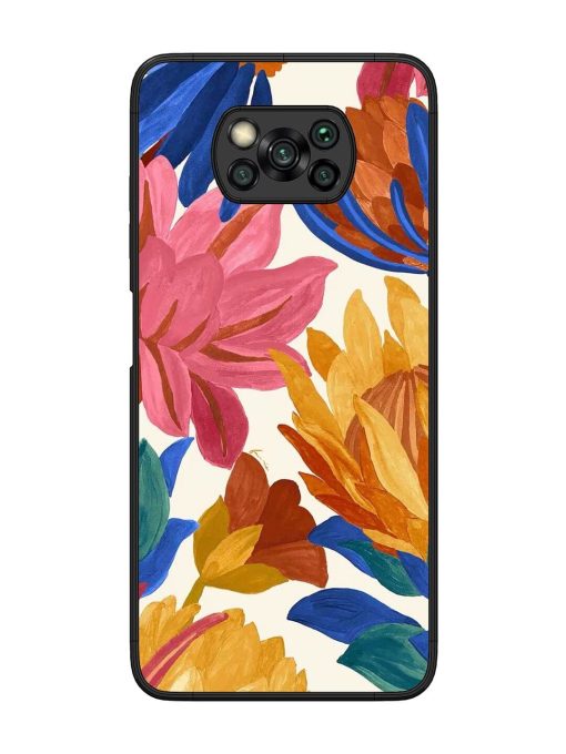 Blooming Tapestry Glossy Soft Edge Case for Poco X3 Chachhi