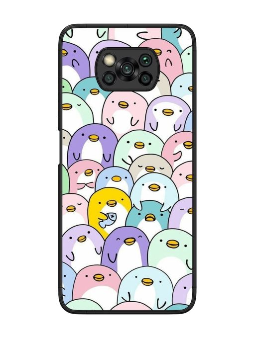 Penguin Party Glossy Soft Edge Case for Poco X3 Chachhi