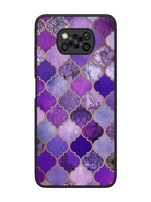 Purple Mosaic Magic Glossy Soft Edge Case for Poco X3 Chachhi