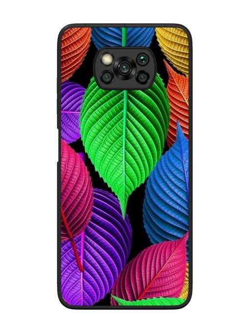 Rainbow Leaf Symphony Glossy Soft Edge Case for Poco X3 Chachhi