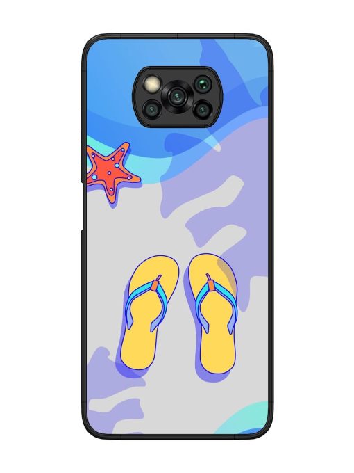 Sandy Toes And Salty Seas Glossy Soft Edge Case for Poco X3 Chachhi