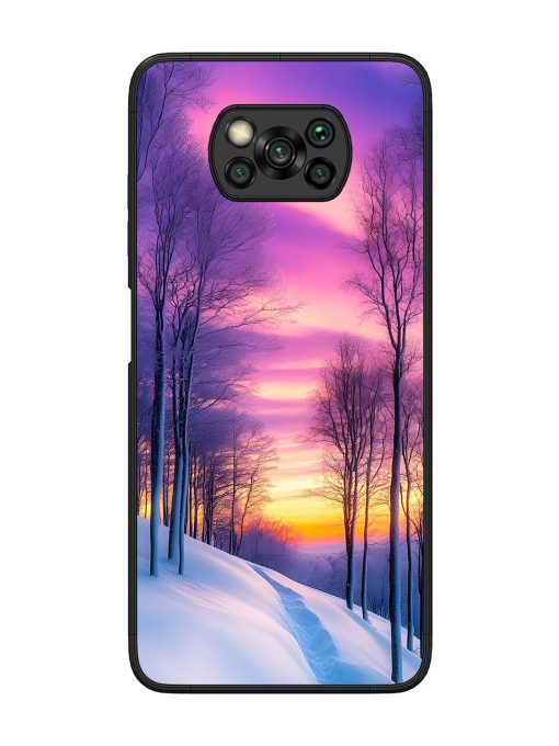 Winter'S Purple Haze Glossy Soft Edge Case for Poco X3 Chachhi