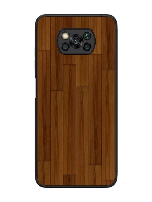 Warm Woodgrain Glossy Soft Edge Case for Poco X3 Chachhi