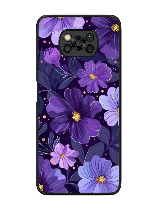 Purple Paradise Glossy Soft Edge Case for Poco X3 Chachhi