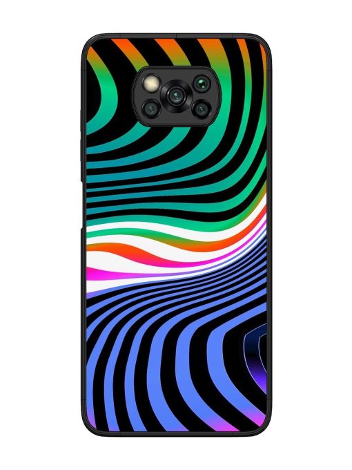 Psychedelic Waves Glossy Soft Edge Case for Poco X3 Chachhi