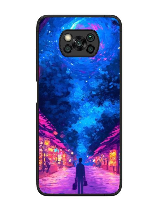 Neon Nightscape Glossy Soft Edge Case for Poco X3 Chachhi