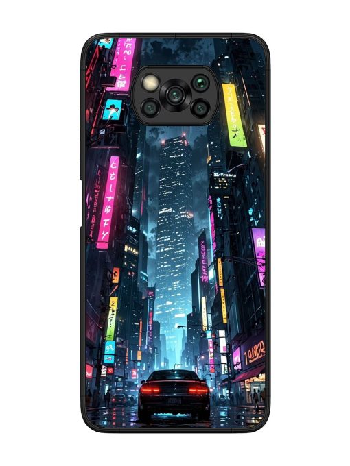 Neon Nightscape Glossy Soft Edge Case for Poco X3 Chachhi