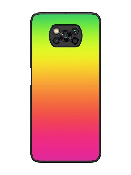 Rainbow Gradient Glossy Soft Edge Case for Poco X3 Chachhi