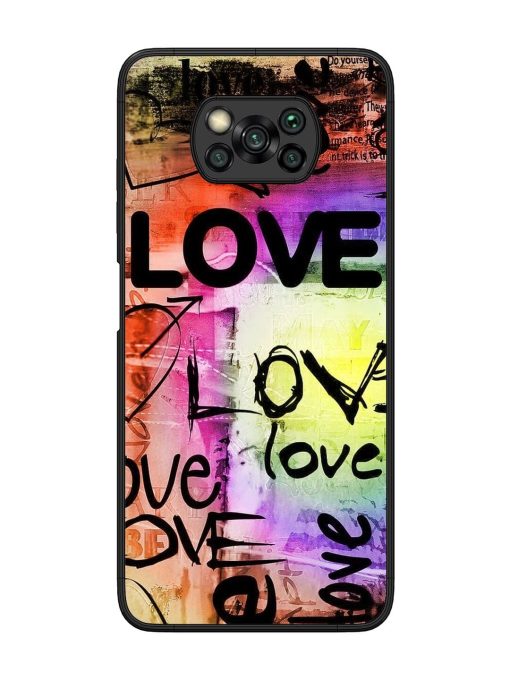 Love Graffiti Glossy Soft Edge Case for Poco X3 Chachhi