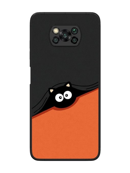 Peek-A-Boo Kitty Glossy Soft Edge Case for Poco X3 Chachhi