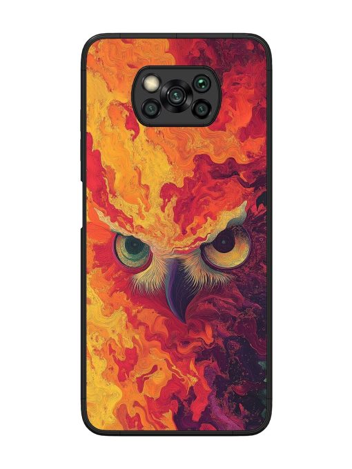 Fiery Owl Glossy Soft Edge Case for Poco X3 Chachhi