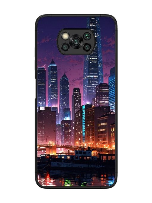 Neon Nightscape Glossy Soft Edge Case for Poco X3 Chachhi