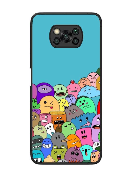 Monster Mash Glossy Soft Edge Case for Poco X3 Chachhi