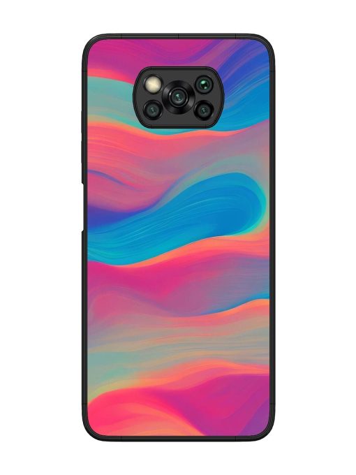 Wavy Wonder Glossy Soft Edge Case for Poco X3 Chachhi