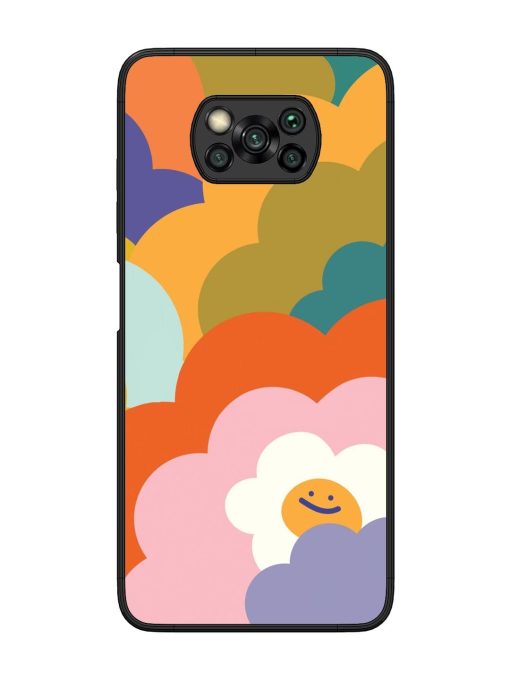 Happy Flower Power Glossy Soft Edge Case for Poco X3 Chachhi