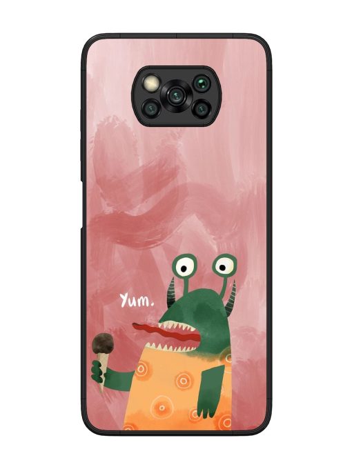 Hungry Monster Glossy Soft Edge Case for Poco X3 Chachhi