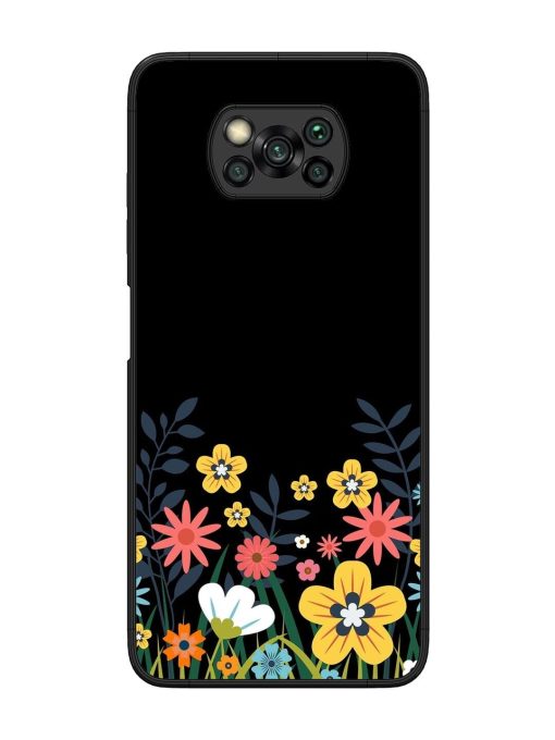 Floral Night Sky Glossy Soft Edge Case for Poco X3 Chachhi