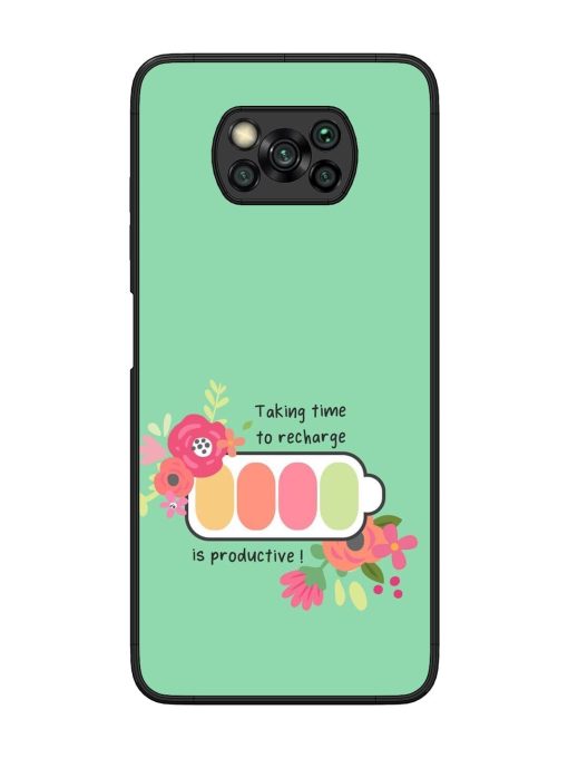 Recharge And Bloom Glossy Soft Edge Case for Poco X3 Chachhi