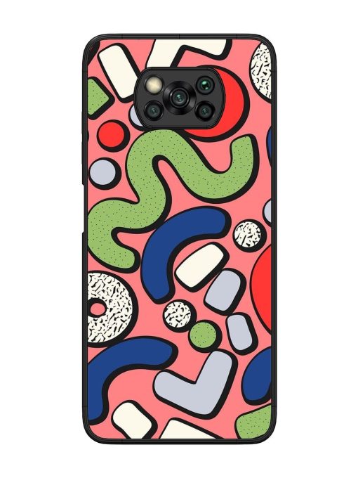 Groovy Geometric Shapes Glossy Soft Edge Case for Poco X3 Chachhi