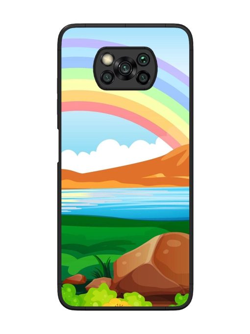 Rainbow Over The Lake Glossy Soft Edge Case for Poco X3