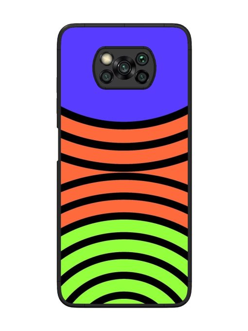 Psychedelic Stripe Symphony Glossy Soft Edge Case for Poco X3 Chachhi