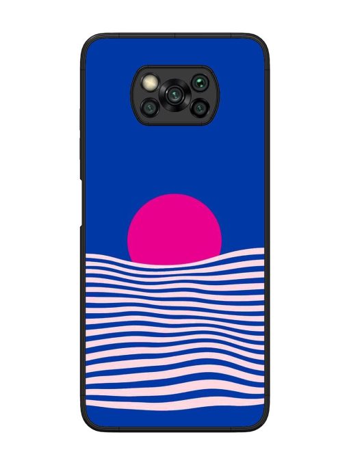 Pink Sunset Over Blue Waves Glossy Soft Edge Case for Poco X3 Chachhi