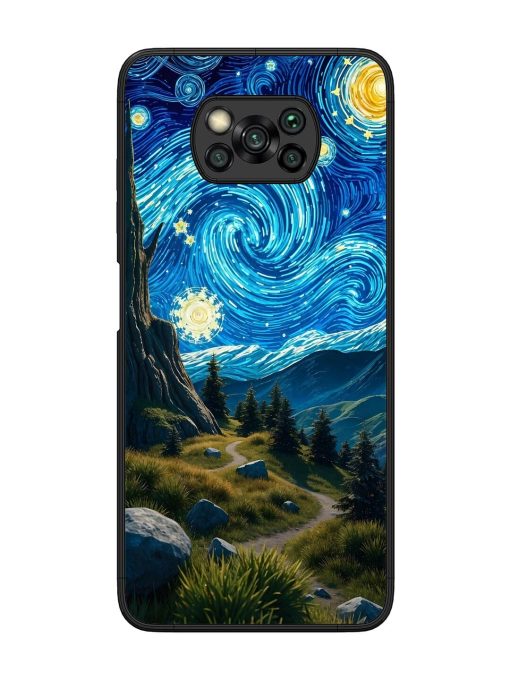 Starry Night In The Shire Glossy Soft Edge Case for Poco X3 Chachhi