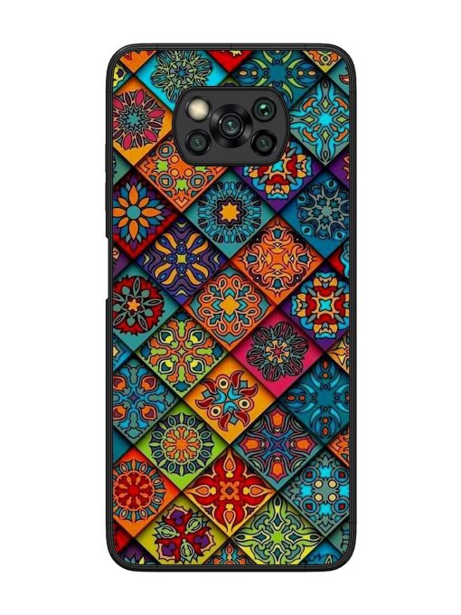 Patchwork Mandala Mosaic Glossy Soft Edge Case for Poco X3 Chachhi