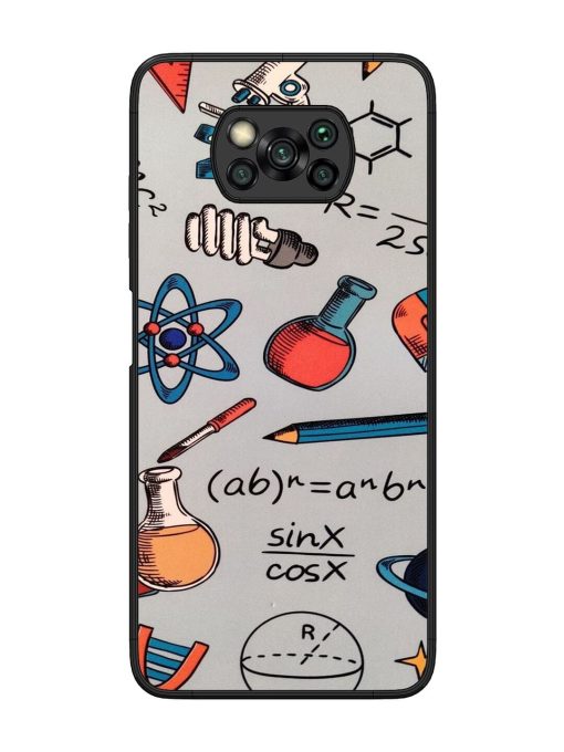 Science Doodle Delight Glossy Soft Edge Case for Poco X3 Chachhi