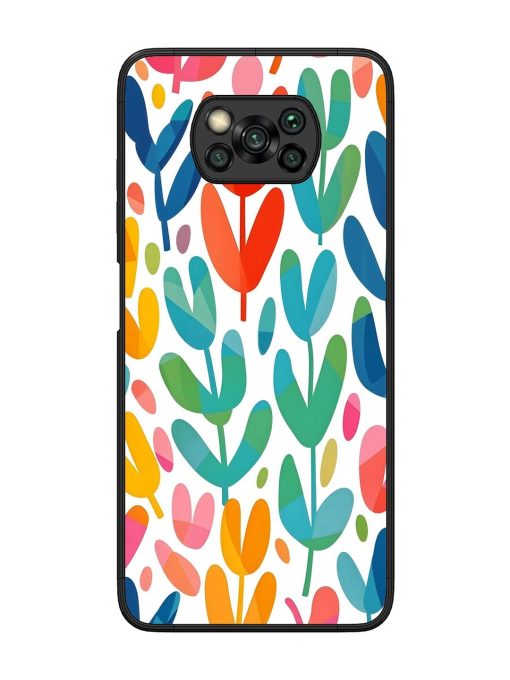 Rainbow Of Blooms Glossy Soft Edge Case for Poco X3 Chachhi