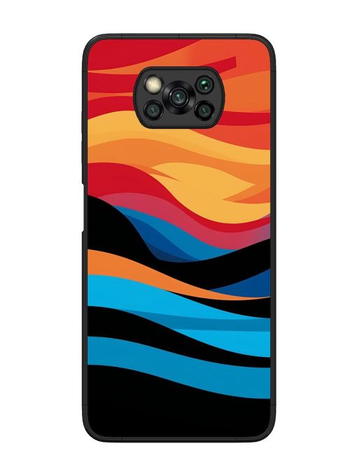 Blazing Currents Glossy Soft Edge Case for Poco X3 Pro Chachhi