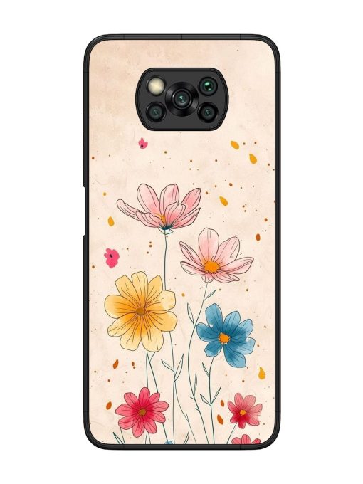 Delicate Bloom Glossy Soft Edge Case for Poco X3 Pro Chachhi