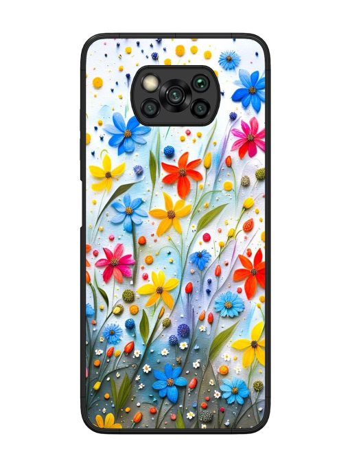 Vibrant Floral Glossy Soft Edge Case for Poco X3 Pro Chachhi